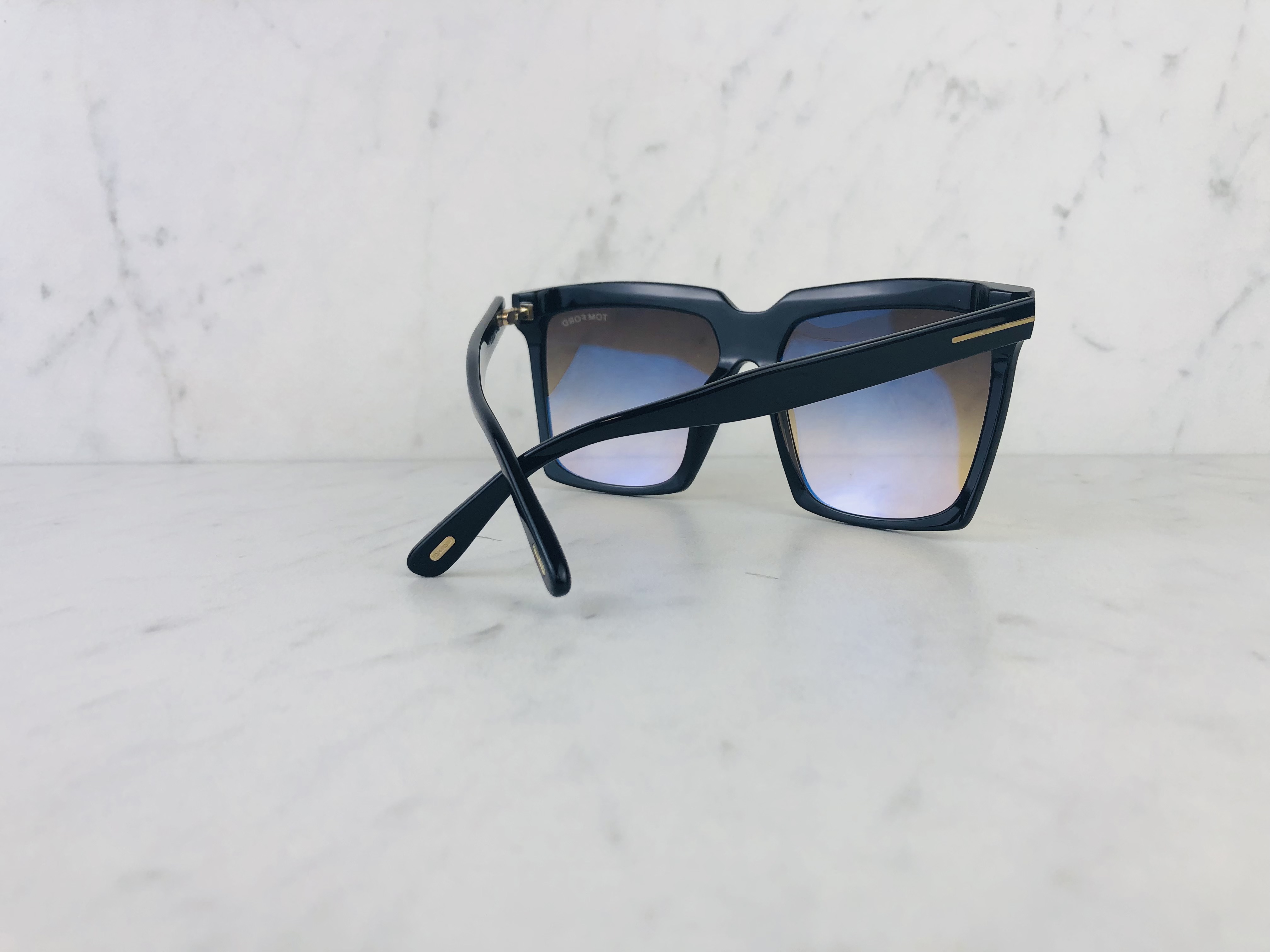 men's sunglasses black color brand: Tom Ford, square shape, non-rx able