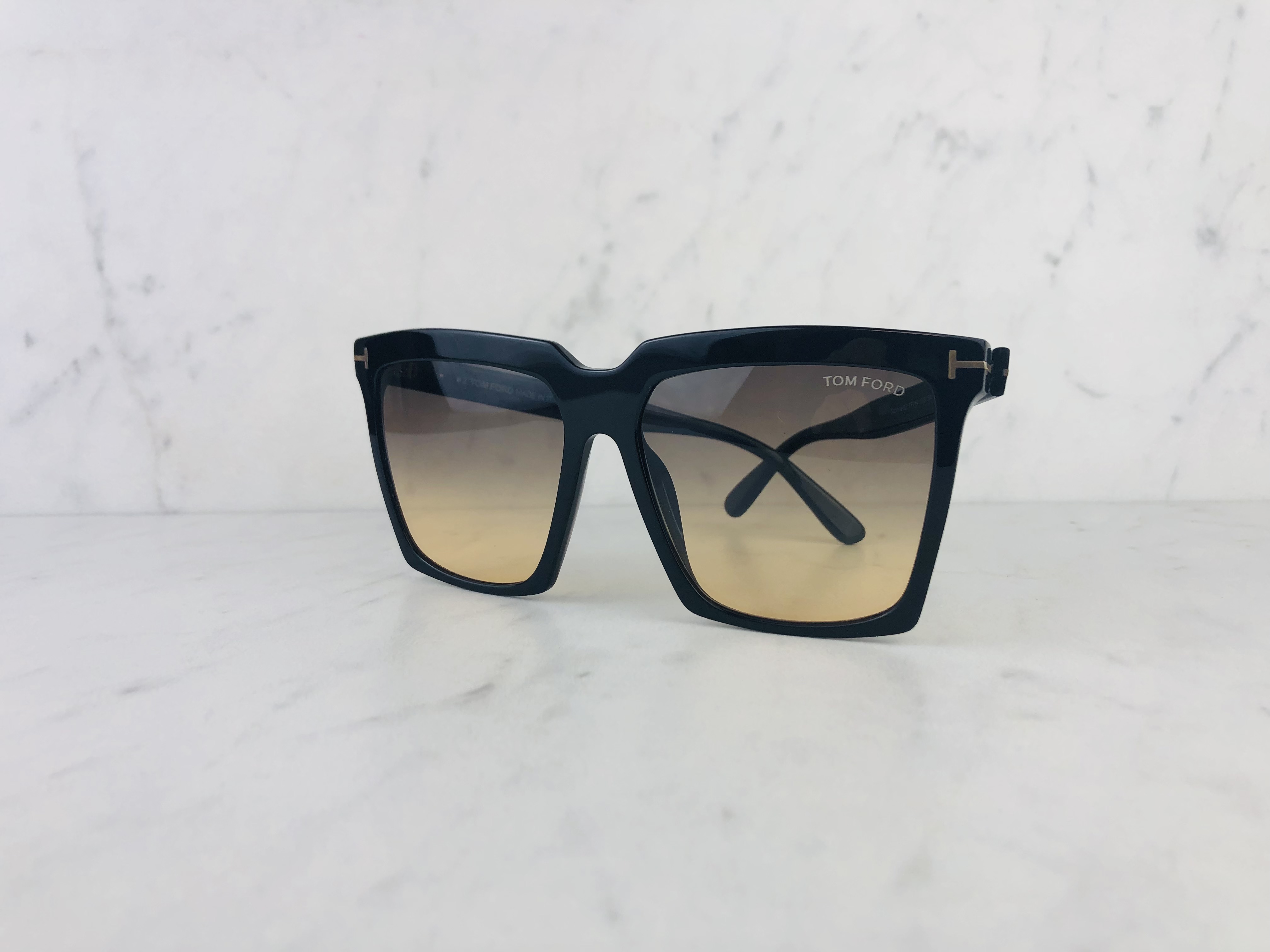 men's sunglasses black color brand: Tom Ford, square shape, non-rx able
