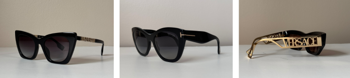 image of women's sunglasses by Versace, Burberry and Tom Ford.